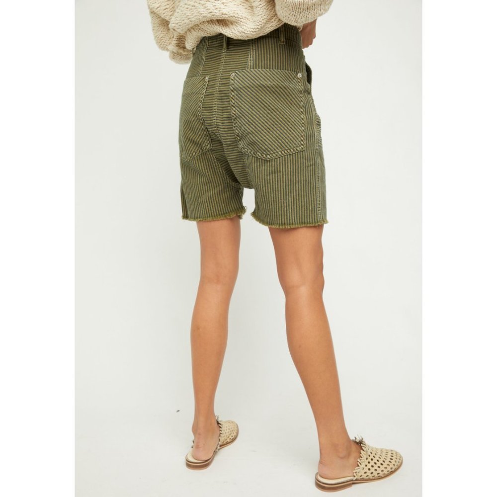 🎉LAST CHANCE🎉 NWT Free People Easy Rider Harem Short / Olive Sparrow - Picture 4 of 7
